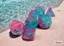 Polyhedral 7-Dice Set CHX26464 - Gemini Gel Green-Pink/Blue Luminary